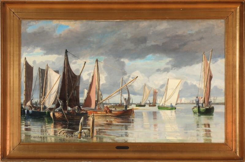 Christian Mølsted | Fisherboats in Dragør Habour on their way out ...