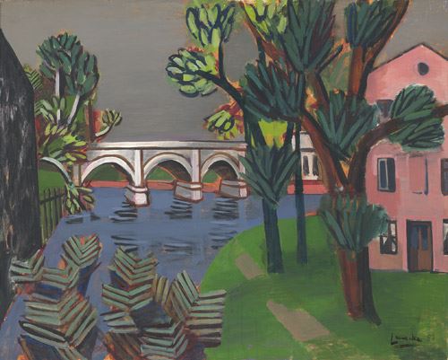 Landschaft mit Brücke (Schwarzenbach)