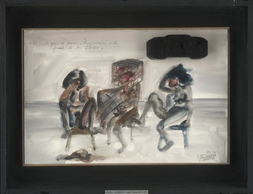 "La Quinta del Sordo (Goya) Nr. 11 - El santo oficio de Paseo (...)" by Wolf Vostell, 1975