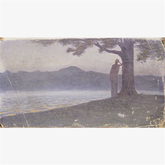 Rêverie au bord de l'eau by Alphonse Osbert
