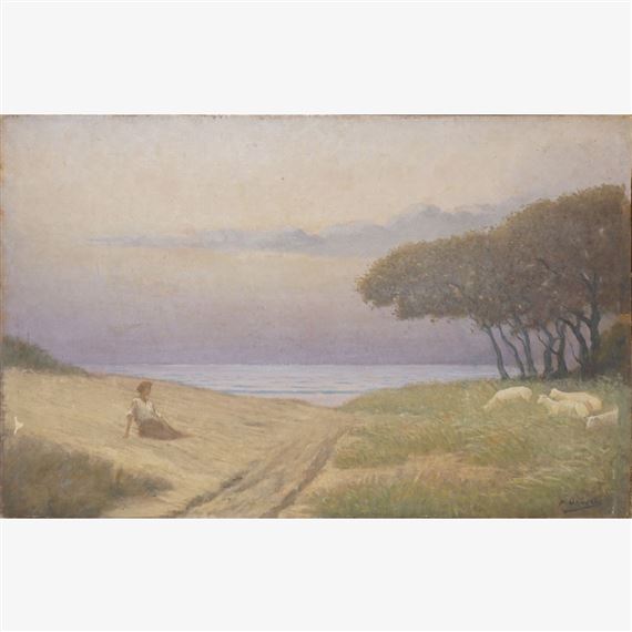 La bergère dans les dunes by Alphonse Osbert, 1939