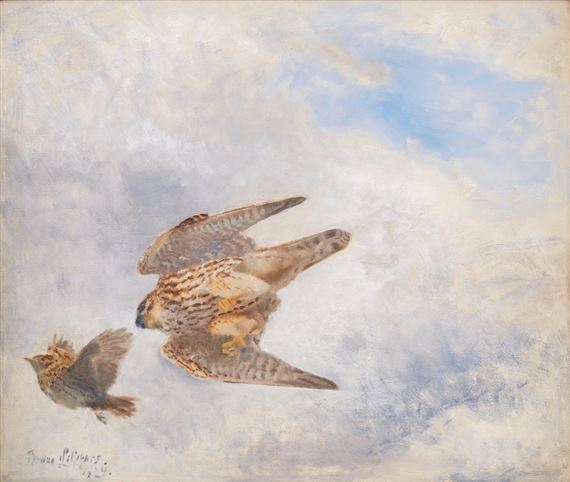 Jagande rovfågel by Bruno Liljefors, 1924