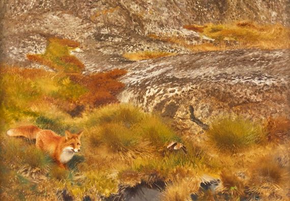Räv och beckasin by Bruno Liljefors, 1909