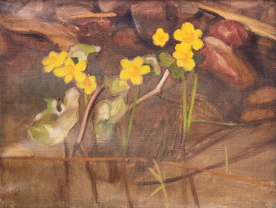 Marsh marigolds by Eero Järnefelt