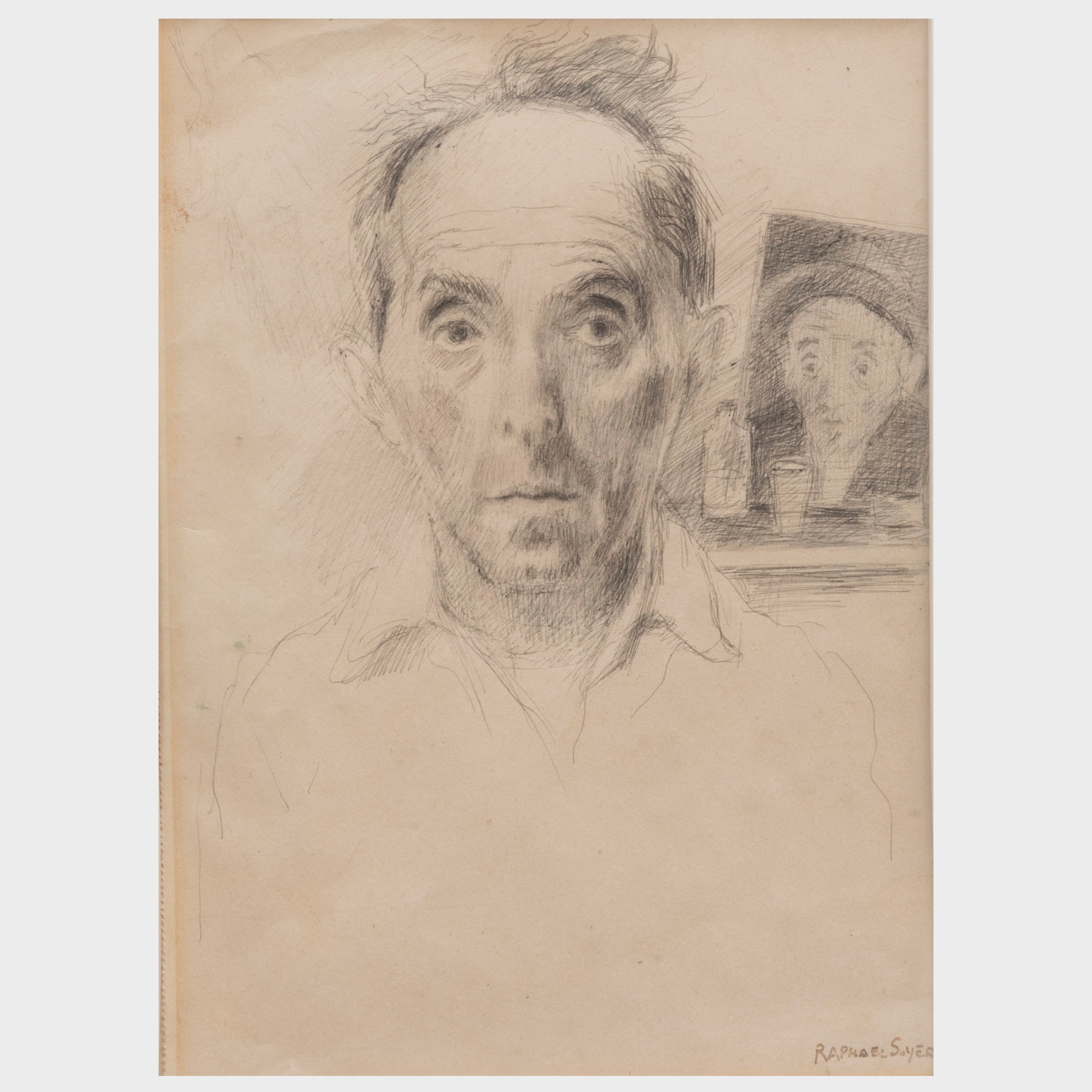 Raphael Soyer | Self Portrait and My Father | MutualArt