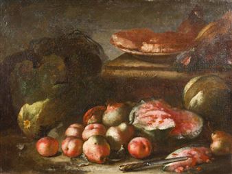 Bodegón con frutas de verano - Giovanni Battista Recco