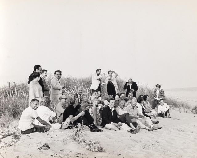 Spring, East Hampton, L.I. [East Hampton, L.I. abstract artists/painters on the beach] by Hans Namuth, 1962