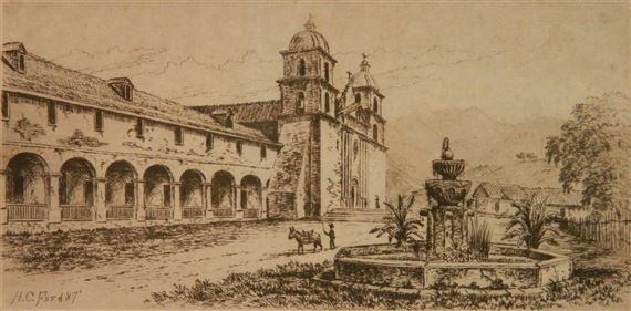 Mission, Santa Barbara by Henry Chapman Ford, 1887