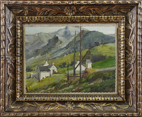 Artwork by Vittorio Buora, Borgo montano, Made of oil on panel