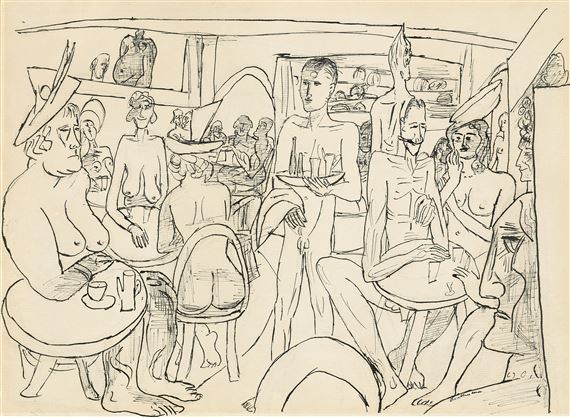 Entkleidetes Café by Max Beckmann, Mai 1944, May 1944