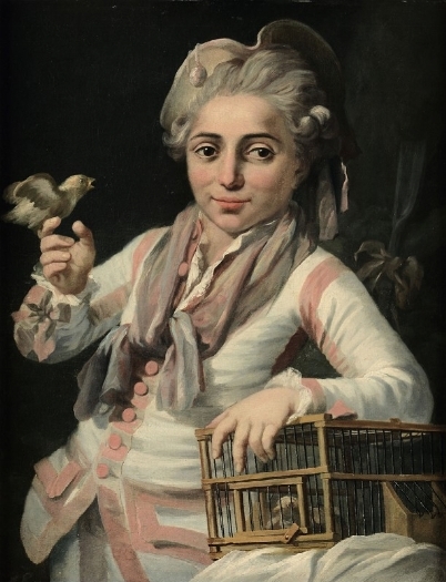 Ritratto di giovinetto con uccellino by Giuseppe Baldrighi, 1760