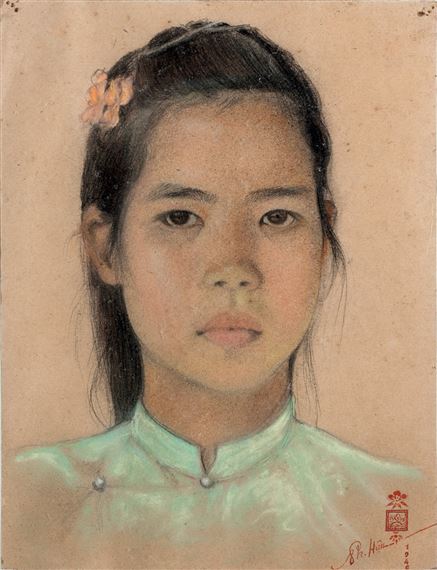 La fille de l'artiste by Pham Hau, 1946