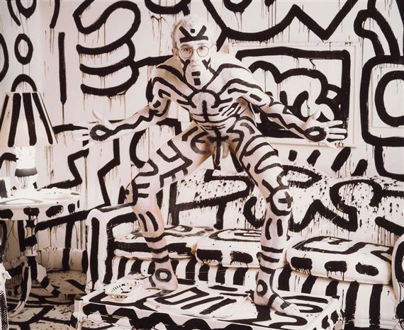 keith haring body painting