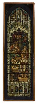 Model for a stained-glass church window. - F. G. Wiedemann Stained Glass Studio