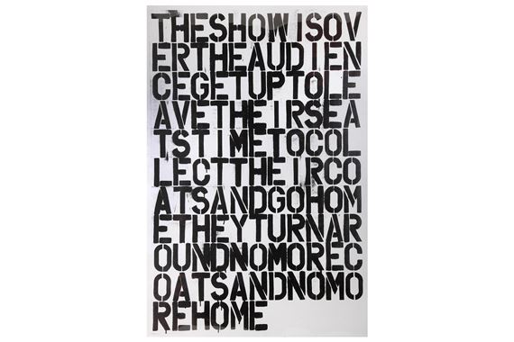 Untitled (The Show s Over) by Felix González-Torres, Christopher Wool, 1993