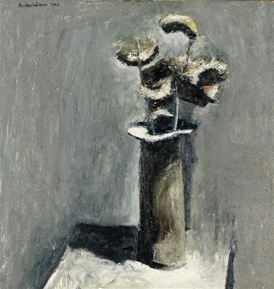 Still Life in Gray by Hassan Soliman, 1964