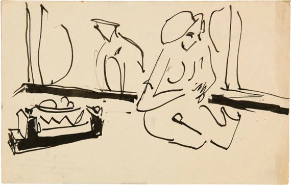 Akt und Stillleben by Ernst Ludwig Kirchner, 1909-1910
