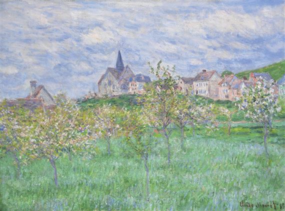 PRINTEMPS À GIVERNY, EFFET DU MATIN by Claude Monet, 1885, Painted in 1885