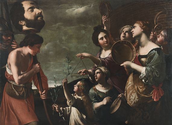 DAVID RETURNING TRIUMPHANT WITH THE HEAD OF GOLIATH by Antiveduto Grammatica