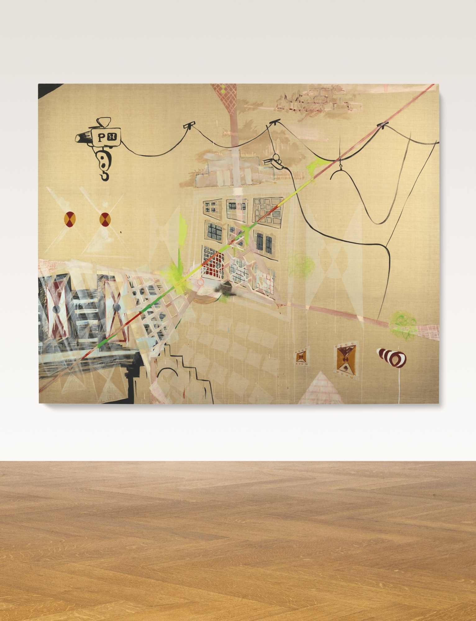 Artwork by Caragh Thuring, PHYSOLOGIE DE LA TOILETTE, Made of oil and acrylic on canvas