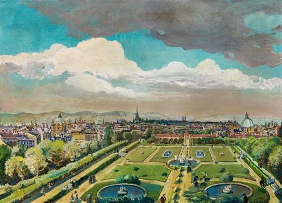 View of Vienna from the Upper Belvedere by Oskar Laske, 1940