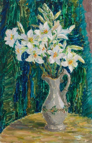 Funke Hélène | Lilies in a vase (1920) | MutualArt