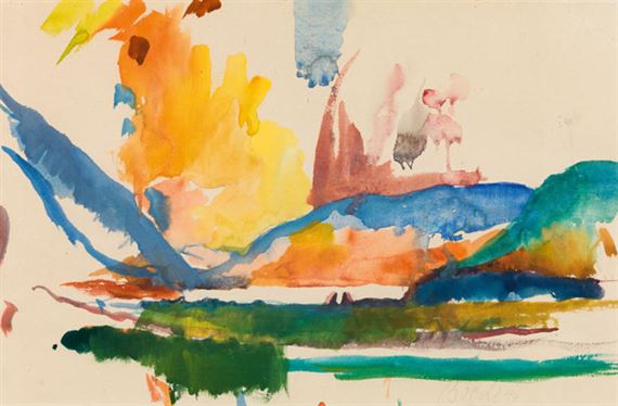 Lake Afritz in Carinthia by Herbert Boeckl, 1944