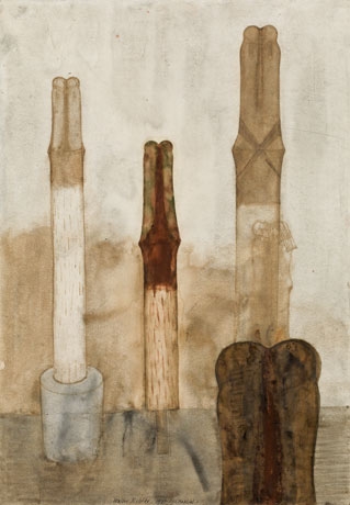 Artwork by Walter Pichler, Untitled (Columns), Made of mixed media on paper