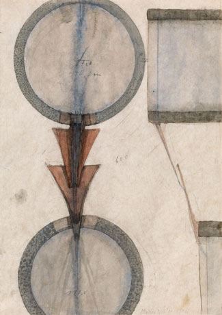 Überlauf, Draufsicht and Schnitt