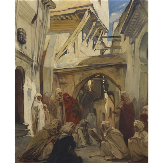 LES MUSICIENS DANS LA KASBAH by Jules-Pierre van Biesbroeck