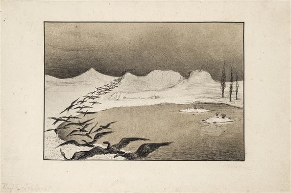 NACH DER SCHLACHT (AFTER THE BATTLE) by Alfred Kubin, circa 1902-1903