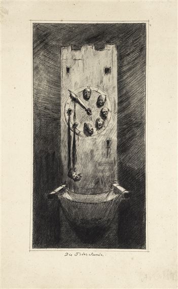 DIE TODESSTUNDE (THE HOUR OF DEATH) by Alfred Kubin, Executed in 1900
