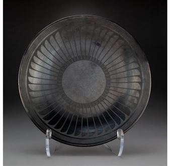 A San Ildefonso Blackware Plate - Maria Montoya Martinez
