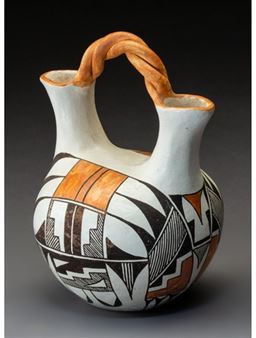 An Acoma Polychrome Wedding Vase - Delores S. Sanchez