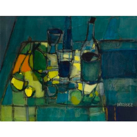 Artwork by Alfred Defossez, Nature Morte Bleu, Made of Oil on canvas