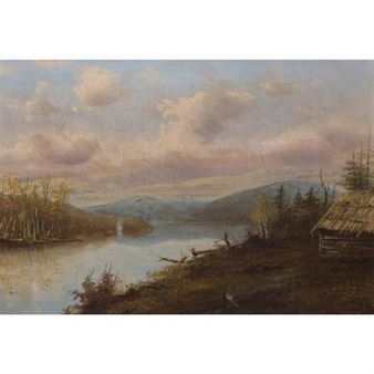 Primitive cabin overlooking waterway - Lewis Ewer