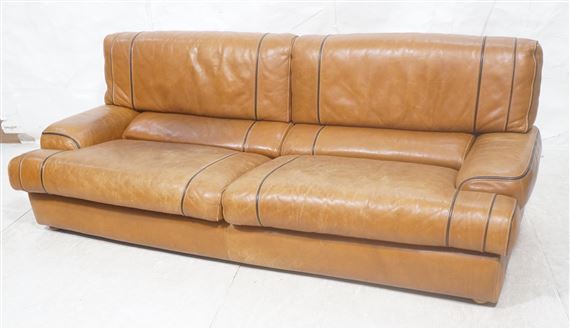 Roche Bobois Brown Pebble Leather, How To Stitch Leather Sofa