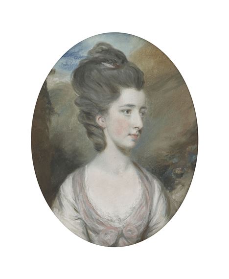 Portrait of Miss Annabella Powlett Smith, bust-length by Daniel Gardner