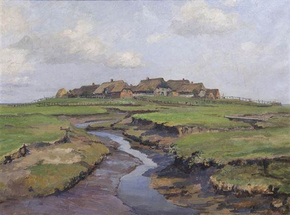 AUF EINER HALLIG by Amelie Ruths, circa 1899