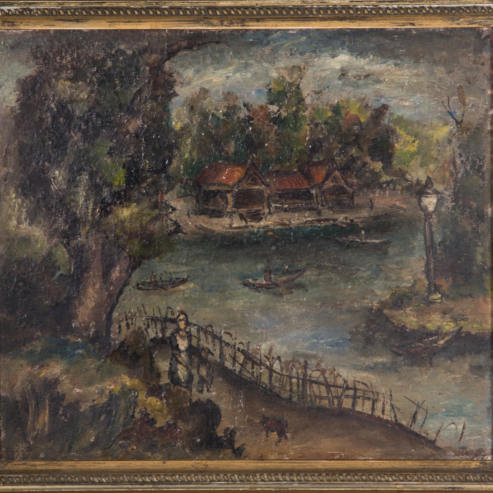 Edward Rosenfeld | Scene at a Park | MutualArt