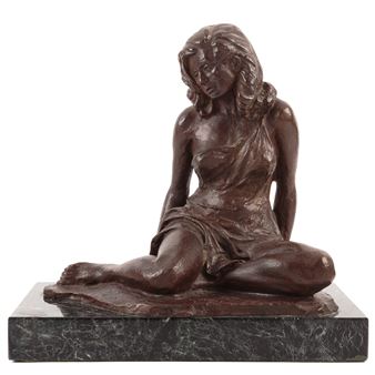 Girl Seated on Ground - Hans C. Schuler, Jr.