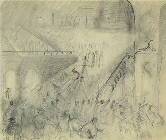 Sketch "Taking the Winter Palace" - Petr Vladimirovich Vyliams