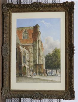 Een Hollands kerkplein - Willem de Haas Hemken