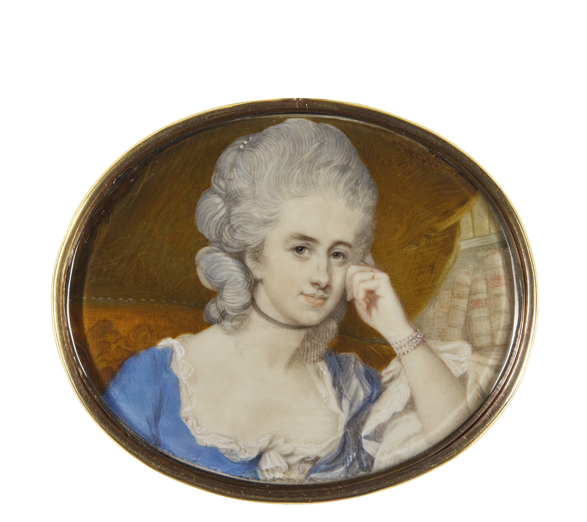 Artwork by Jeremiah Meyer, PORTRAIT OF A LADY, CIRCA 1785, Made of Watercolour and bodycolour on ivory