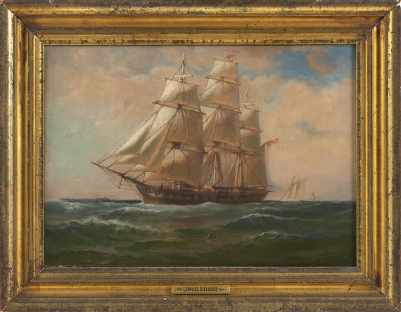 Whaler at sea by Lemuel D. Eldred