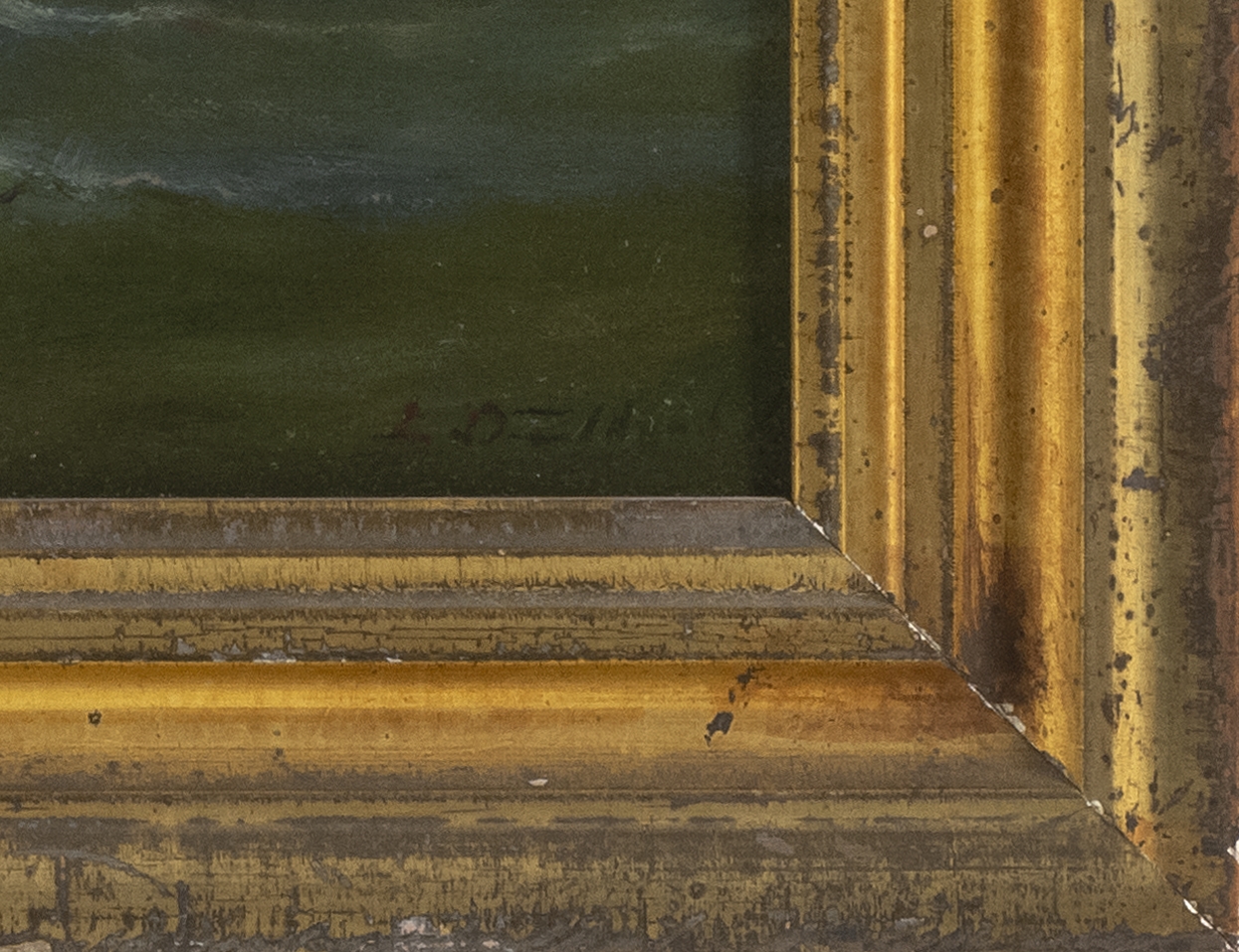 Artwork by Lemuel D. Eldred, Whaler at sea, Made of Oil on canvas