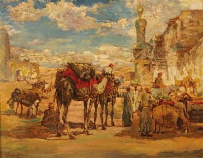 Oriental Market by Georg Macco, 1926