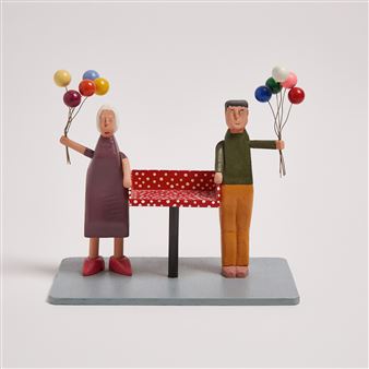 MAN AND WOMAN WITH BALLOONS - Murray Gallant
