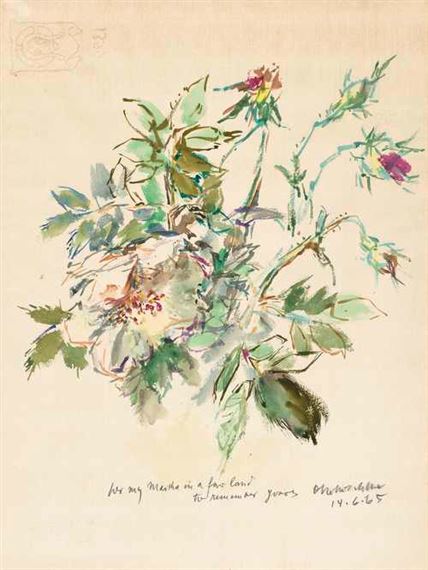 Flowers by Oskar Kokoschka, 1965