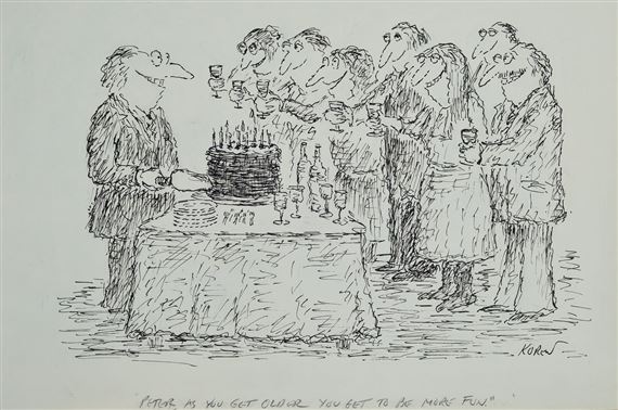 3 works: Let us drink to even more paternalism; Peter, as you get older you get to be more fu; Robert, your last run was absolutely profound - Ed Koren